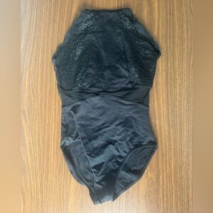 So Danca Black Leotard with Lace Details, Size XS